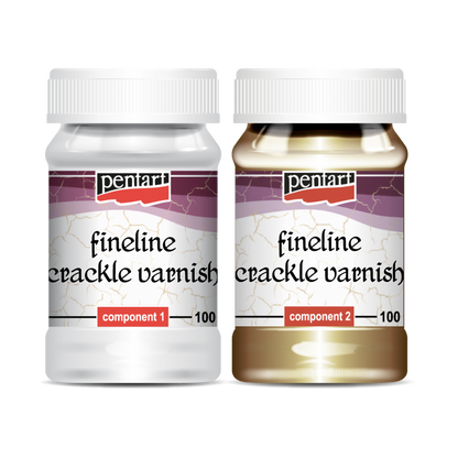 Pentart Fineline 2-Componenten Craquelé Vernis - 2 x 100 ml