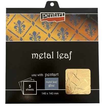 Pentart Metal Leaf Booklet 14 x 14 cm - 5 vel - Goud