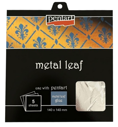 Pentart Metal Leaf Booklet 14 x 14 cm - 5 vel - Zilver