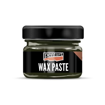 Pentart Gekleurde Bijenwas Waspasta 20 ml - Olijf