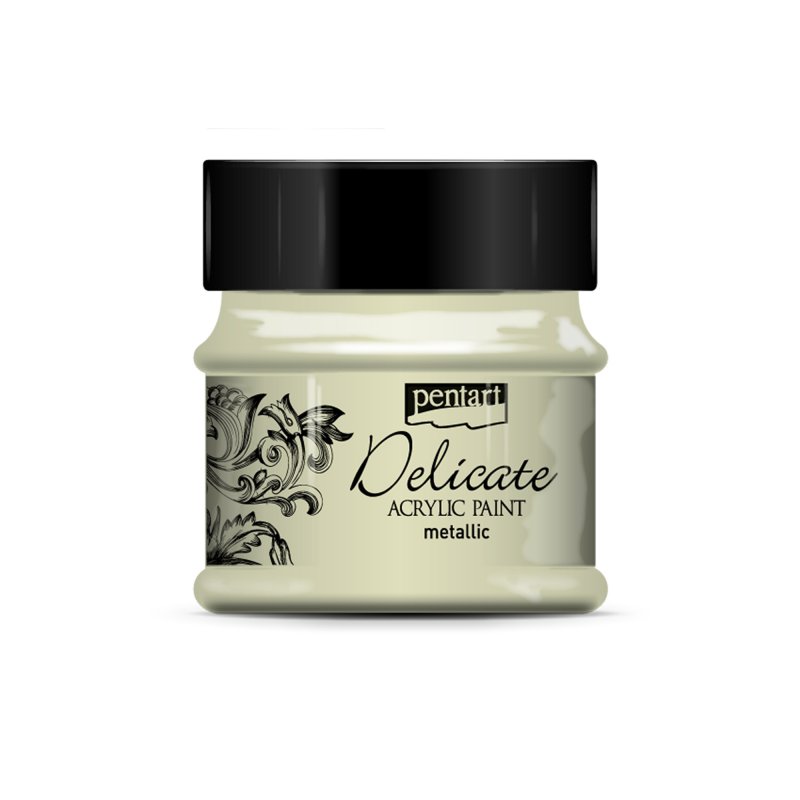 Pentart Delicate Metallic Acrylverf 50 ml - Wit Goud