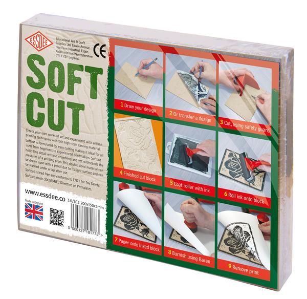 Essdee SoftCut Carvingblok 3.0 mm - 150x100x3.0 mm - 10 stuks