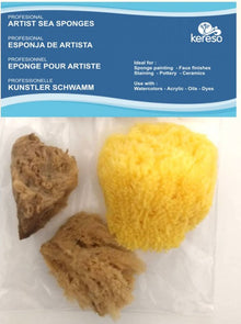 Kereso Natuurlijke Zee Sponzen Variëteitspakket - Ruw pakket - 3 stuks