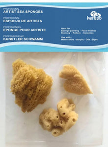 Kereso Natuurlijke Zee Sponzen Variëteitspakket - Fijn en ruw - 3 stuks