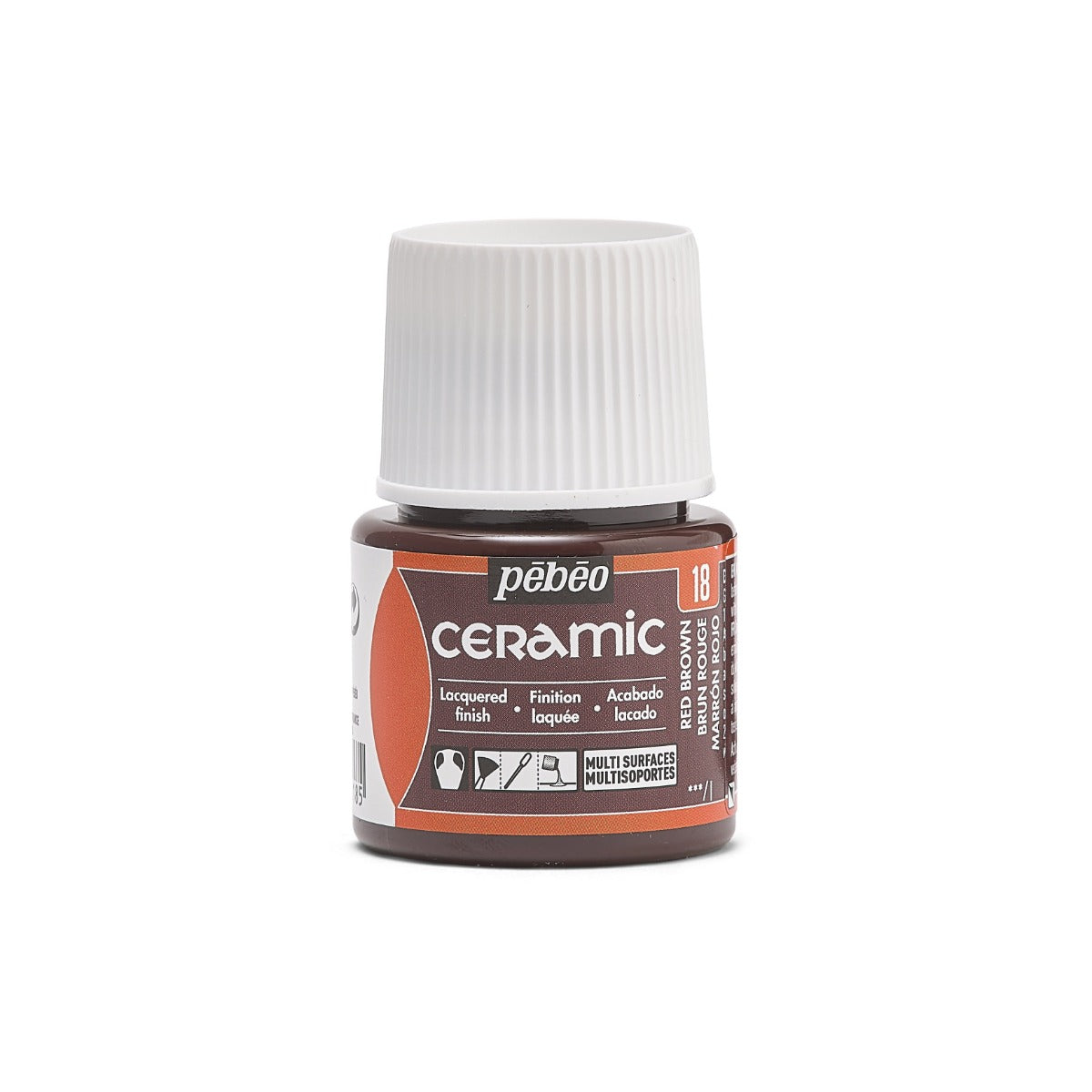 Pebeo Ceramic Paint 45 ml - 18 - Roodbruin
