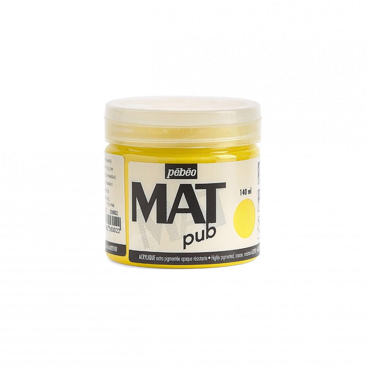 Pebeo Mat Pub Acrylverf 140 ml - Primair Geel