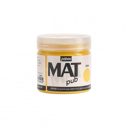 Pebeo Mat Pub Acrylverf 140 ml - Verguld Geel