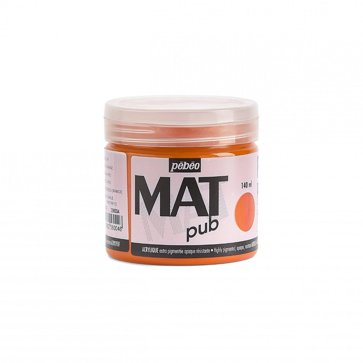 Pebeo Mat Pub Acrylverf 140 ml - Fel Oranje