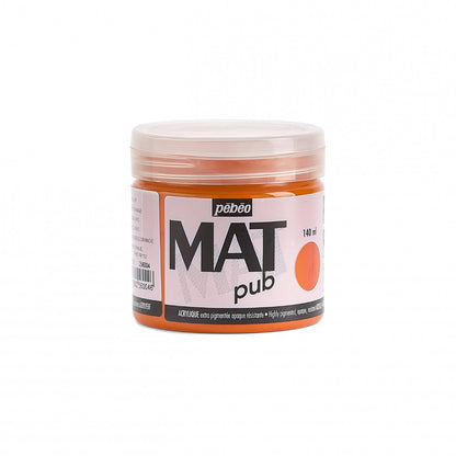 Pebeo Mat Pub Acrylverf 140 ml - Fel Oranje