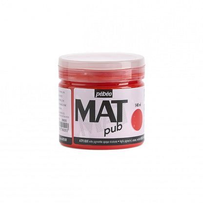 Pebeo Mat Pub Acrylverf 140 ml - Donker Vermiljoen