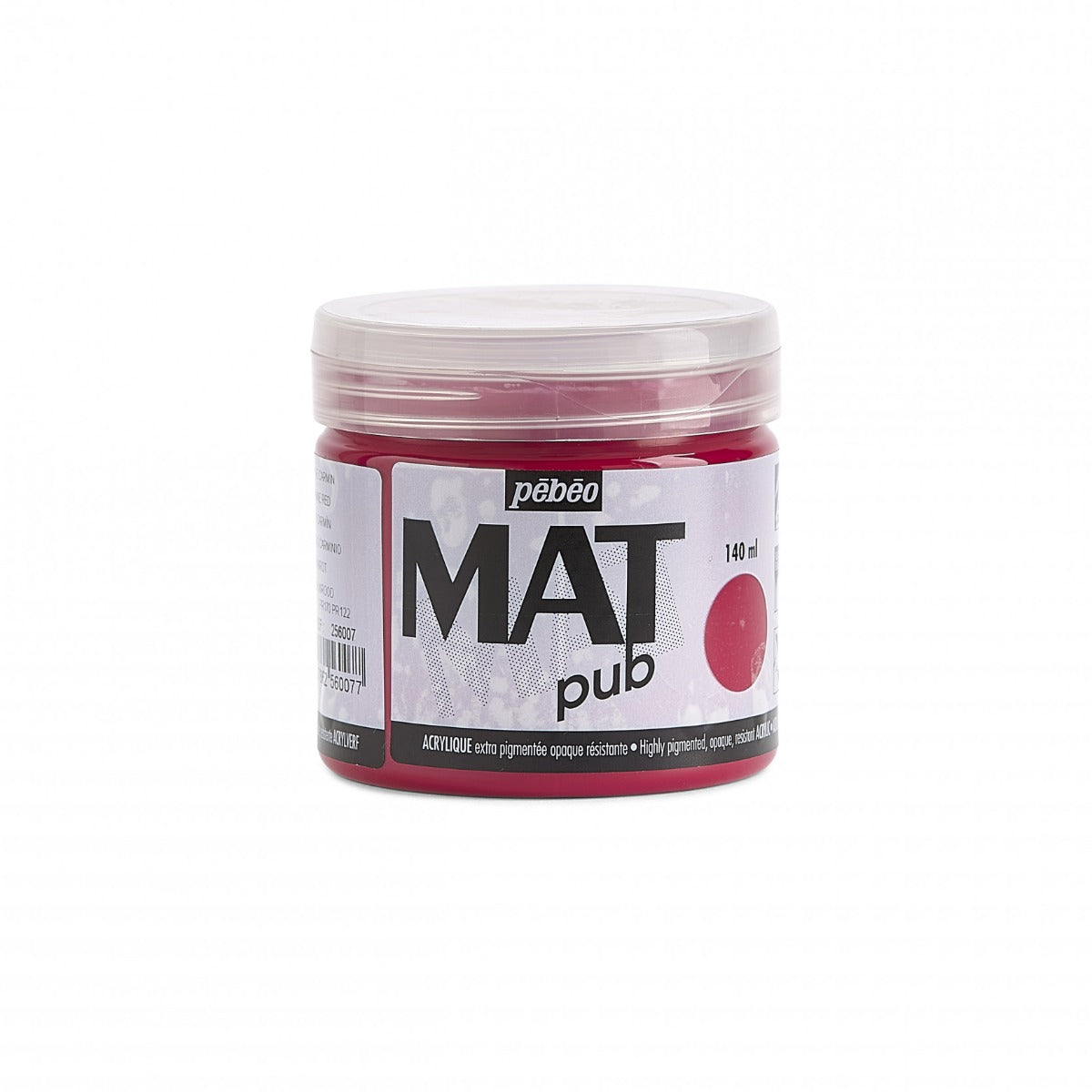 Pebeo Mat Pub Acrylverf 140 ml - Karmijnrood