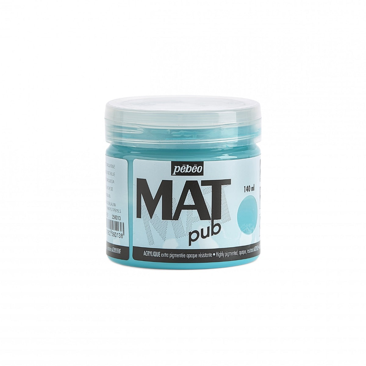 Pebeo Mat Pub Acrylverf 140 ml - Turkooisblauw
