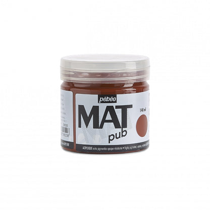 Pebeo Mat Pub Acrylverf 140 ml - Sienna Gebrand