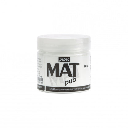 Pebeo Mat Pub Acrylverf 140 ml - Permanent Wit