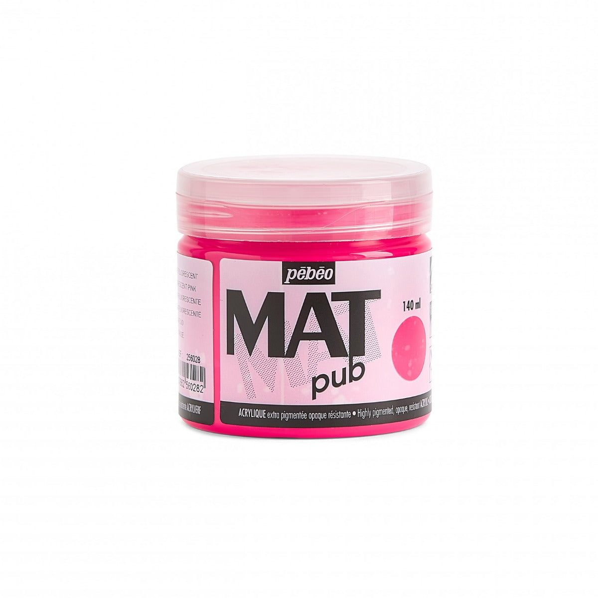 Pebeo Mat Pub Acrylverf 140 ml - Fluo Roze