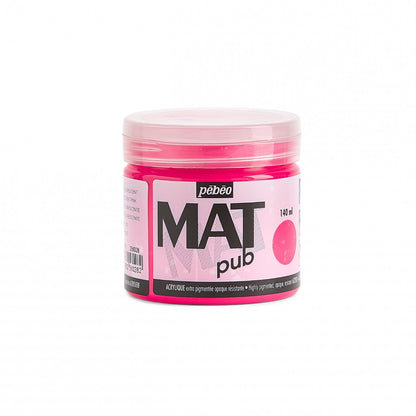 Pebeo Mat Pub Acrylverf 140 ml - Fluo Roze