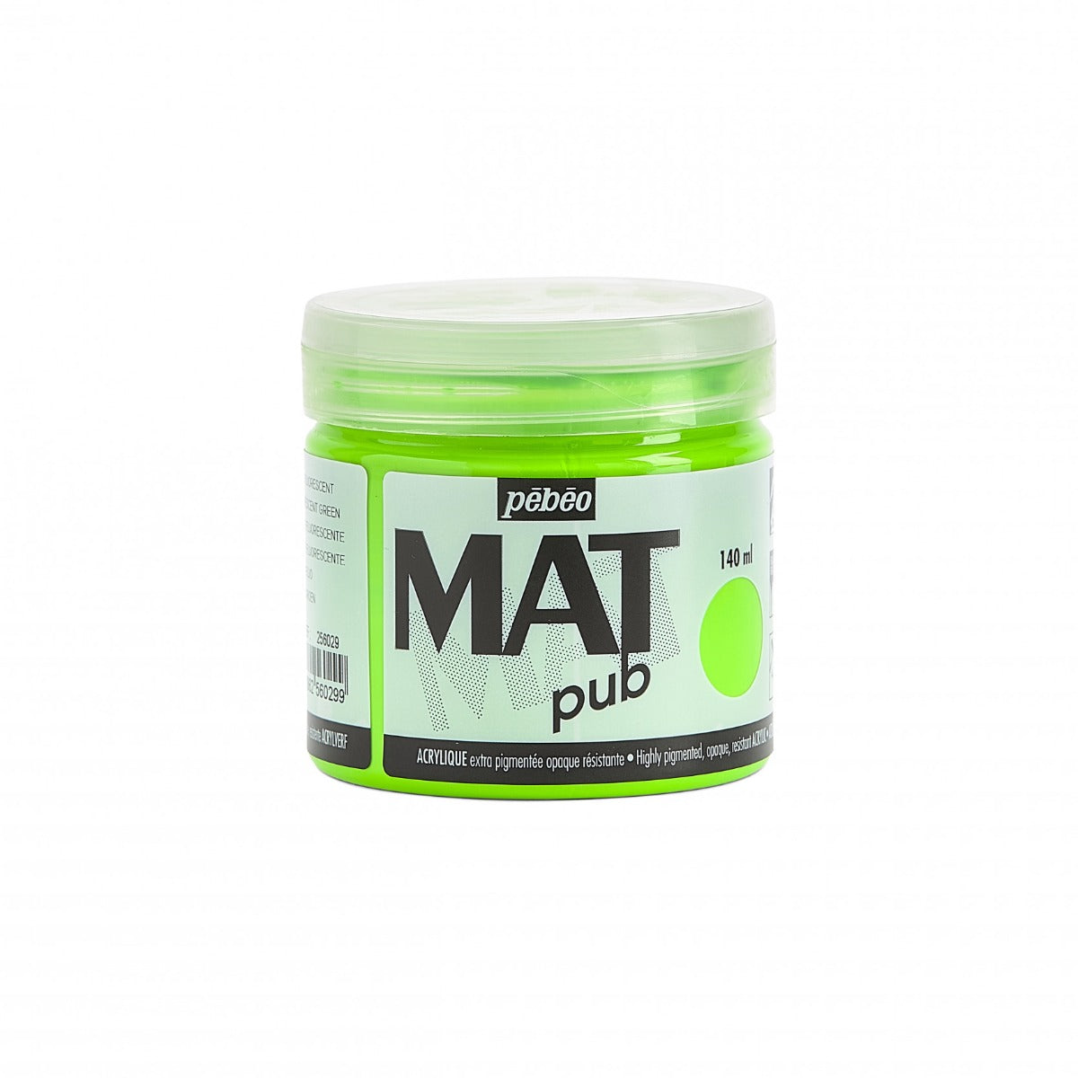 Pebeo Mat Pub Acrylverf 140 ml - Fluo Groen