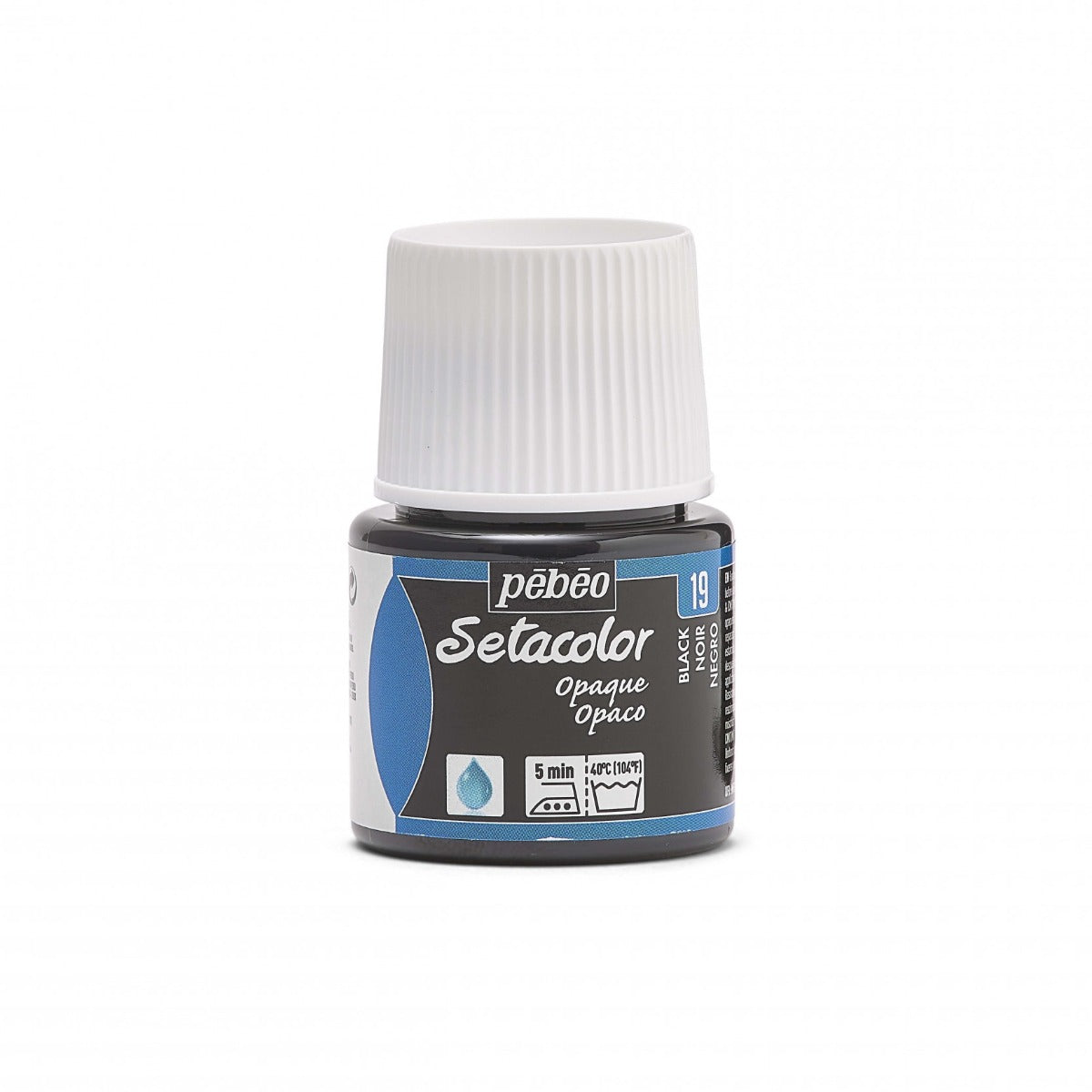 Pebeo Setacolor Opaque Textielverf 45 ml - 19 - Zwart