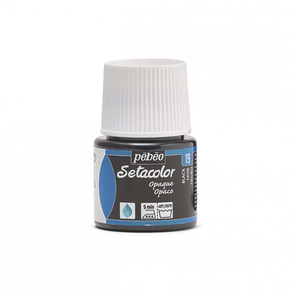 Pebeo Setacolor Opaque Textielverf 45 ml - 19 - Zwart