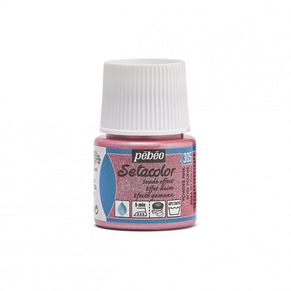 Pebeo Setacolor Opaque Suede Textielverf 45 ml - Poederroze