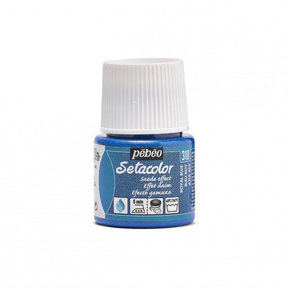 Pebeo Setacolor Opaque Suede Textielverf 45 ml - Koningsblauw
