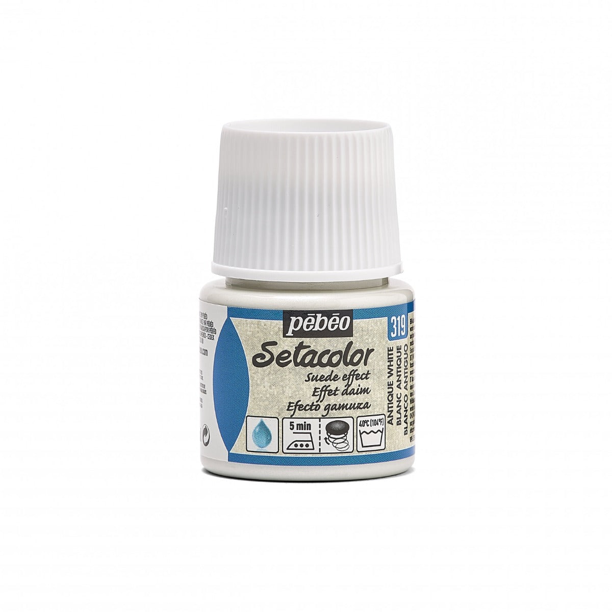 Pebeo Setacolor Opaque Suede Textielverf 45 ml - Antiek Wit