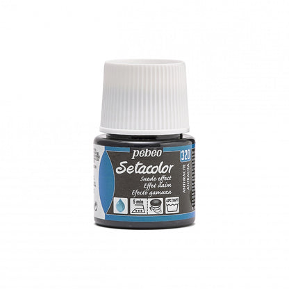 Pebeo Setacolor Opaque Suede Textielverf 45 ml - Antraciet