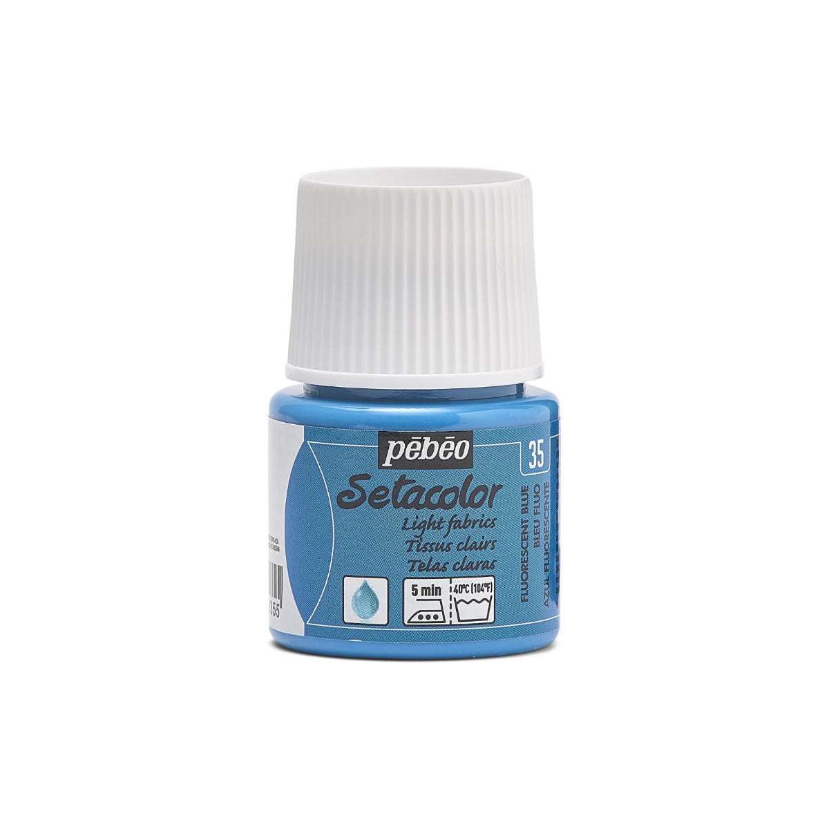 Pebeo Setacolor Light Fabric Textielverf 45 ml - 35 - Fluo Blauw