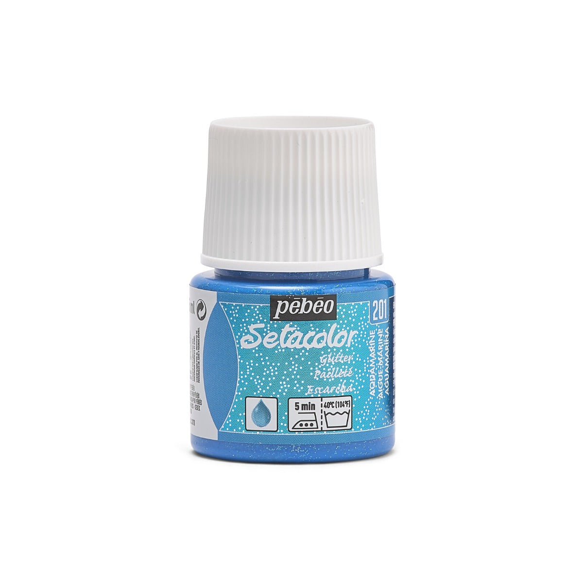 Pebeo Setacolor Glitter Textielverf 45 ml - Aquamarijn