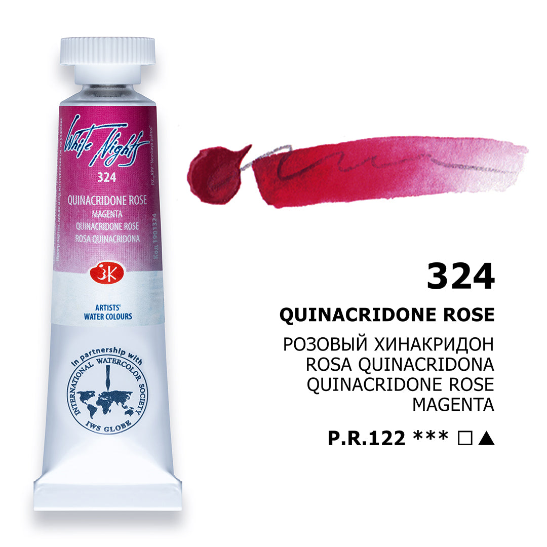 White Nights Watercolour Tube 10 ml - Quinacridone Rose