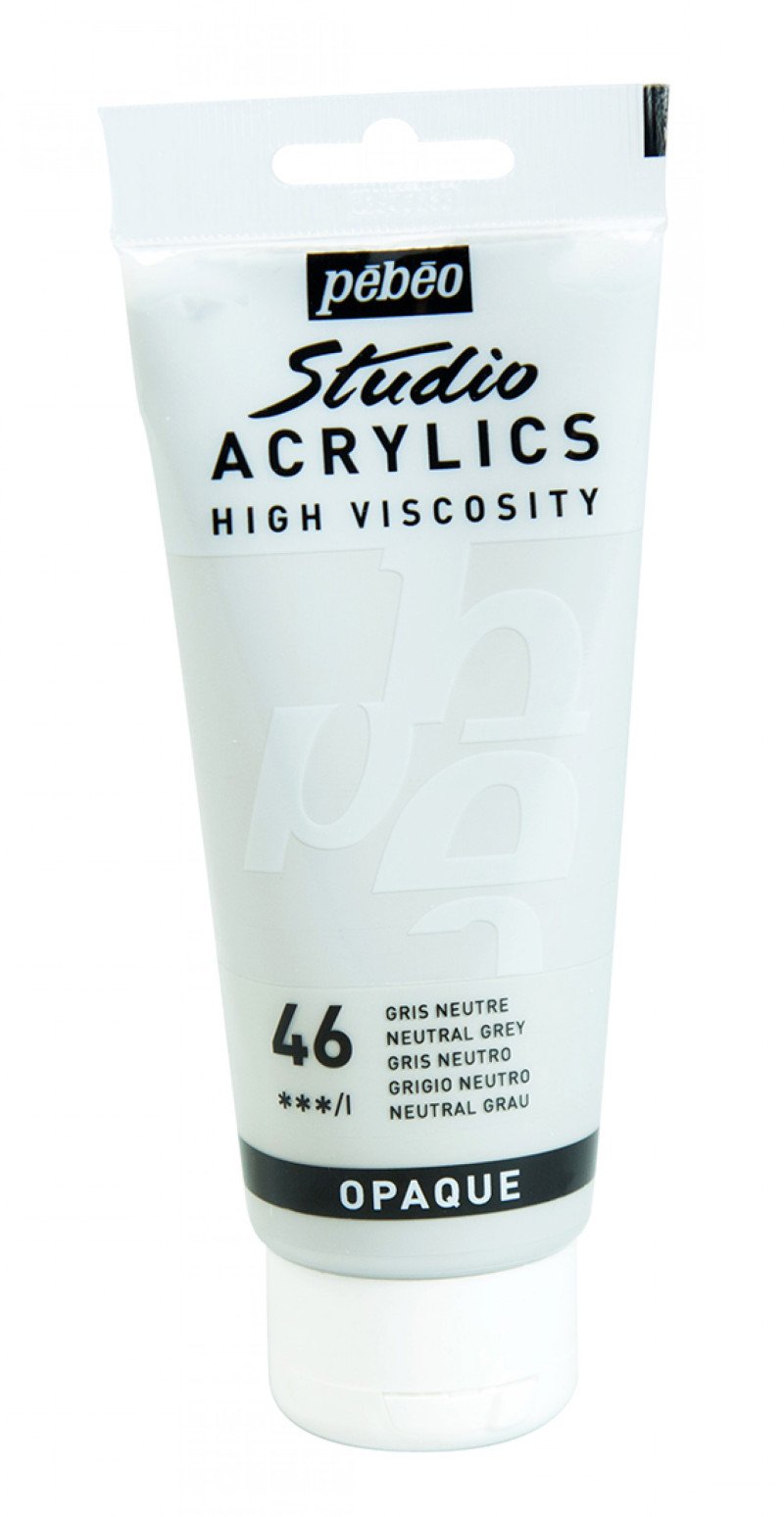 Pebeo Studio Acrylverf 100 ml - 46 - Neutraal grijs