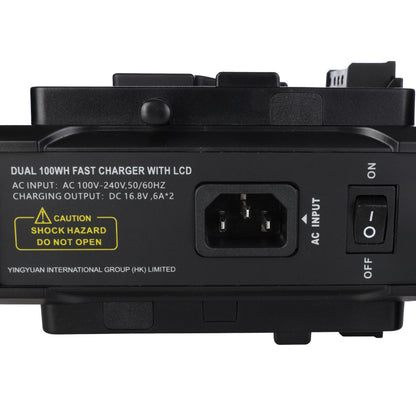 Rolux Dubbele Snellader RL-CH240S voor V-Mount Accu — 6