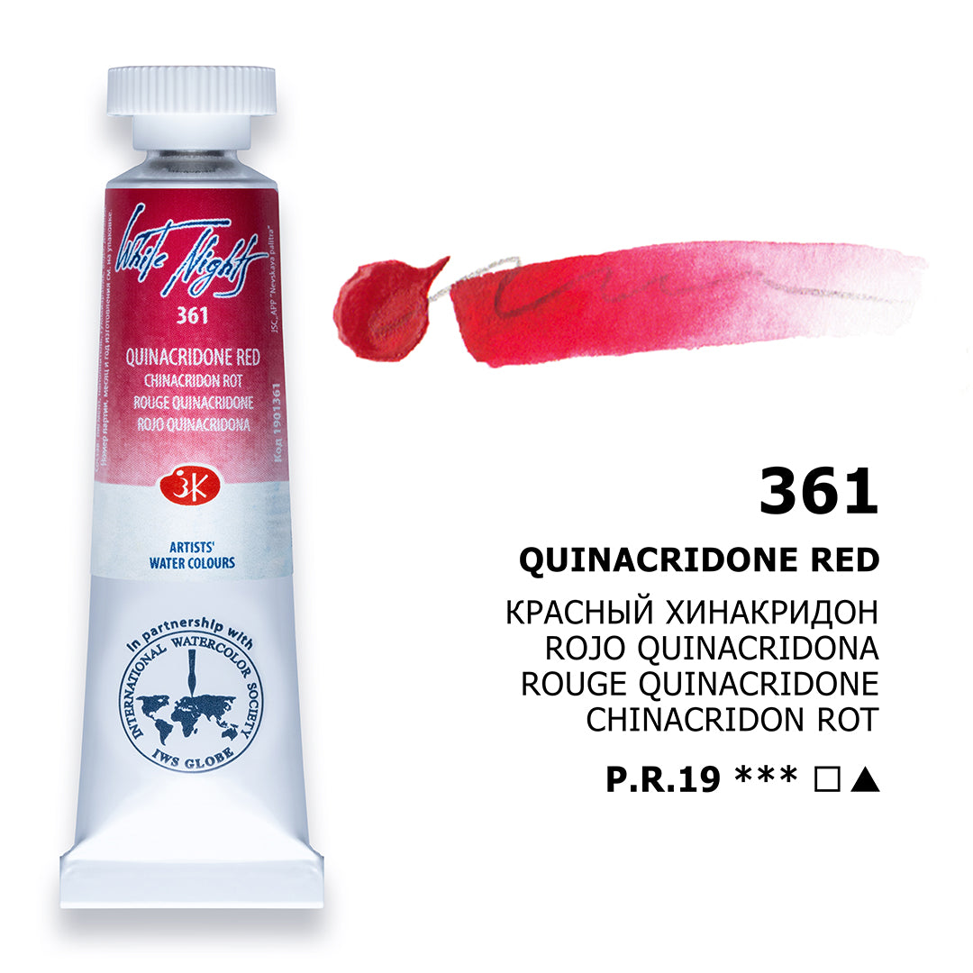 White Nights Watercolour Tube 10 ml - Quinacridone Red