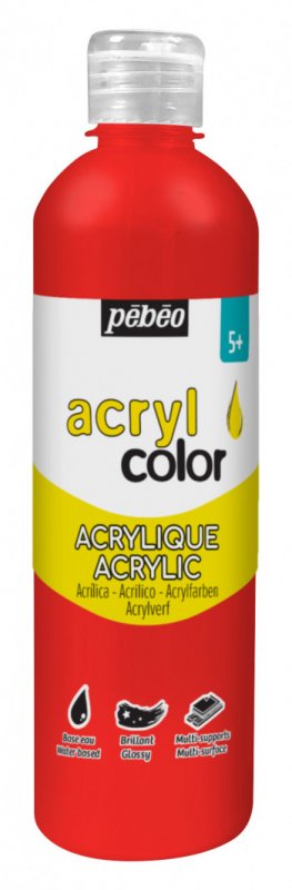 Pebeo Acrylcolor Vloeibare Acrylverf 500 ml - Primary Red