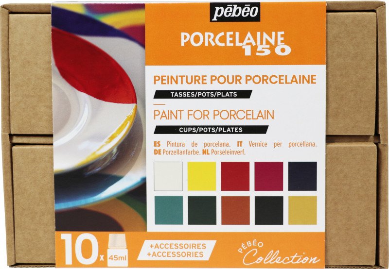 Pebeo Porcelaine 150 Sets - Ontdekkingset P150 glanzend kleuren 1 - 12 x 20 ml
