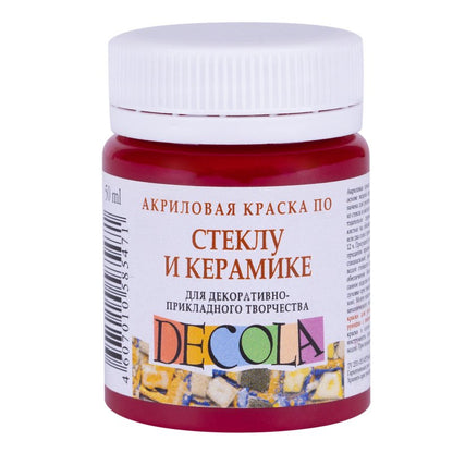 Decola Glass & Ceramics Acrylverf 50 ml - Carmine