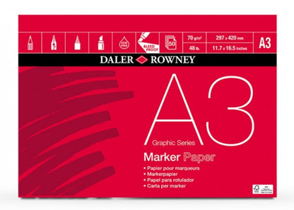 Daler-Rowney Graphic Series Marker Pad 70 gsm - A3 - 50 vel