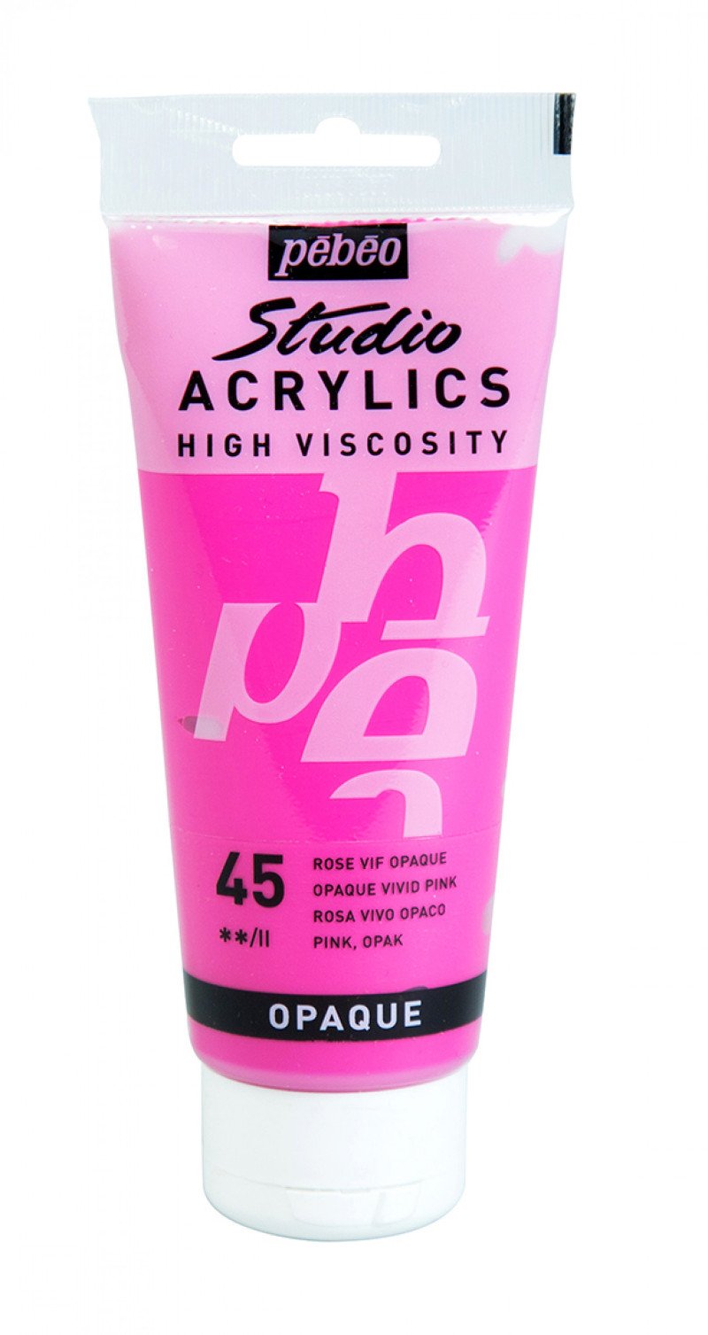 Pebeo Studio Acrylverf 100 ml - 45 - Dekkend fel roze