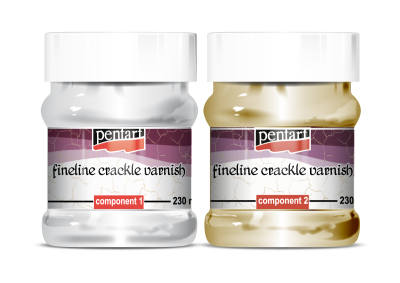 Pentart Fineline 2-Componenten Craquelé Vernis - 2 x 230 ml