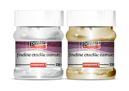 Pentart Fineline 2-Componenten Craquelé Vernis - 2 x 230 ml