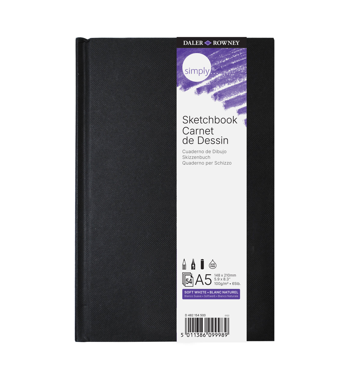 Daler-Rowney Simply Hardbound Sketchbook - 5 Pack - A5