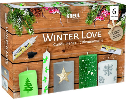 Kreul Kaarsenwas Pens Sets - Winter Love - 6 pennen