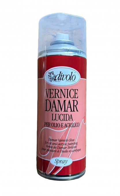 Divolo Dammar Schilderijvernis Spray 400 ml - Glanzend
