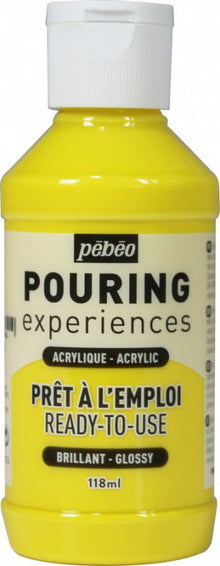 Pebeo Pouring Experiences Glanzend Acryl 118 ml - Primair Geel