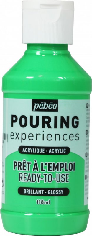 Pebeo Pouring Experiences Glanzend Acryl 118 ml - Helder Groen