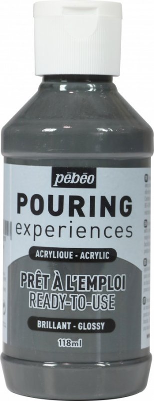 Pebeo Pouring Experiences Glanzend Acryl 118 ml - Grijs