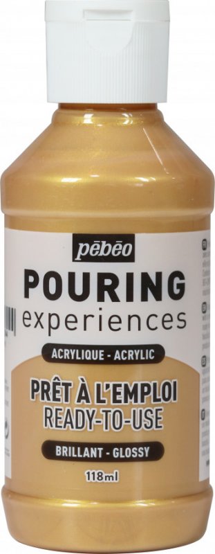 Pebeo Pouring Experiences Glanzend Acryl 118 ml - Goud