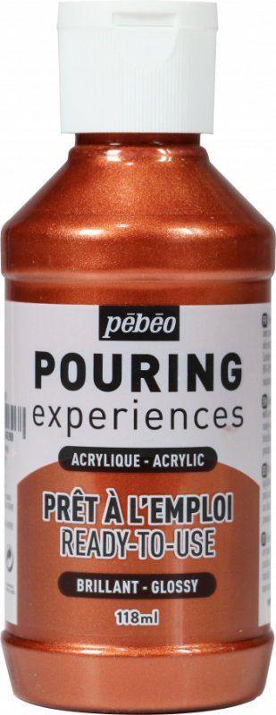 Pebeo Pouring Experiences Glanzend Acryl 118 ml - Koper Metaal