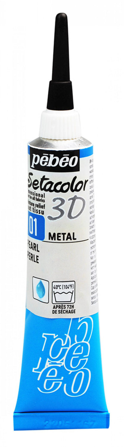 Pebeo Setacolor 3D Liner Metallic 20 ml - Parel
