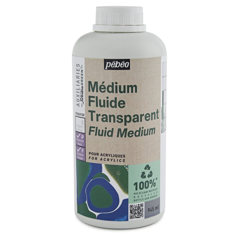 Transparant Vloeistofmedium Pebeo Studio Green 945 ml.